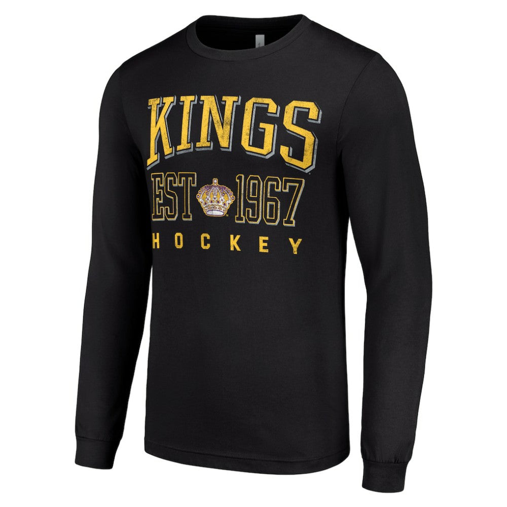 Los Angeles Kings Starter Retro Graphic Long Sleeve Crew T-Shirt Black