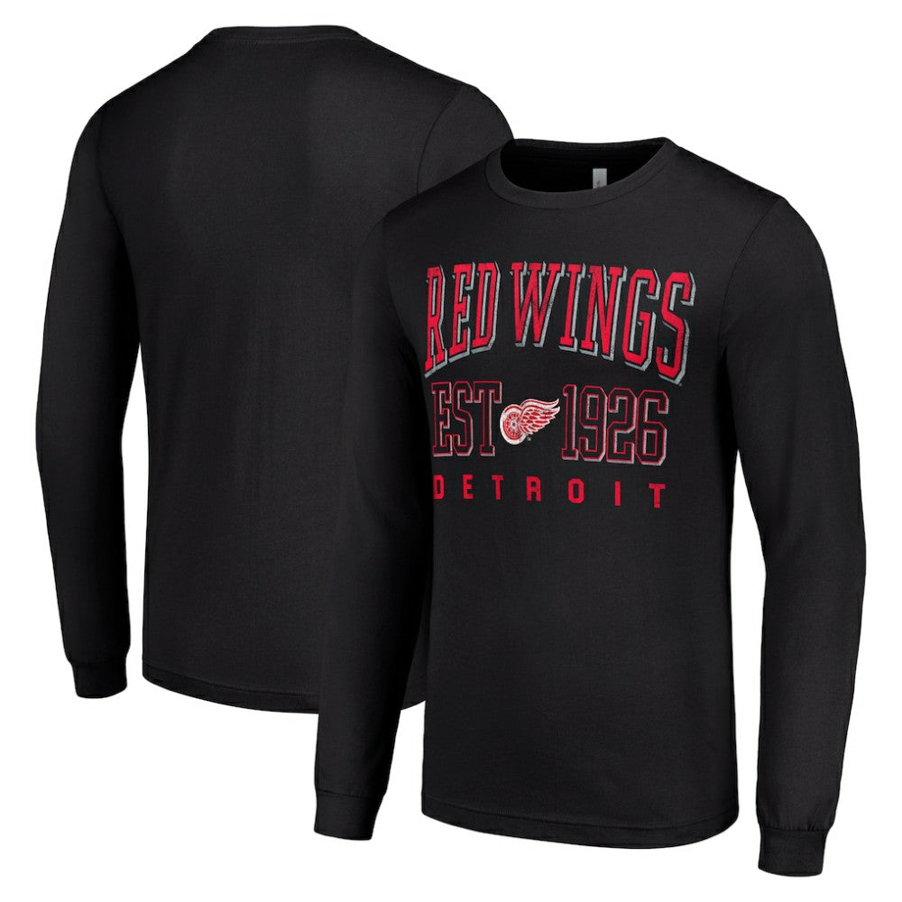 Detroit Red Wings Starter Retro Graphic Long Sleeve Crew T-Shirt Black