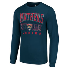 Florida Panthers Starter Logo Graphic Long Sleeve T-Shirt Navy