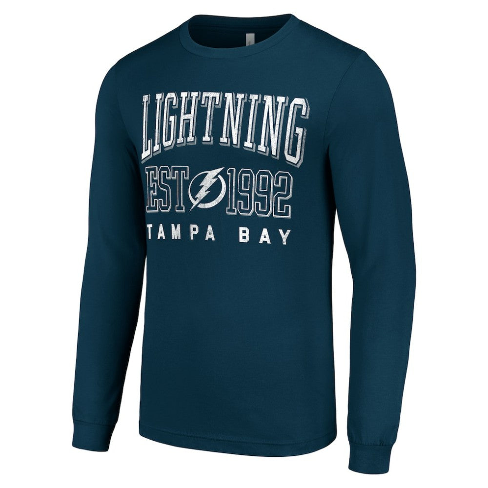 Tampa Bay Lightning Starter Logo Graphic Long Sleeve T-Shirt Navy