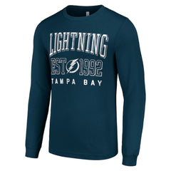 Tampa Bay Lightning Starter Logo Graphic Long Sleeve T-Shirt Navy