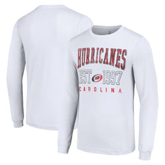 Carolina Hurricanes Starter Logo Graphic Long Sleeve T-Shirt White
