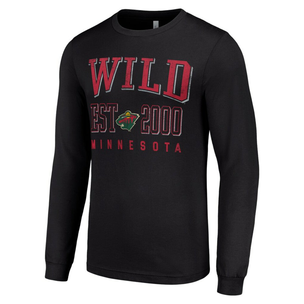 Minnesota Wild Starter Logo Graphic Long Sleeve T-Shirt Black