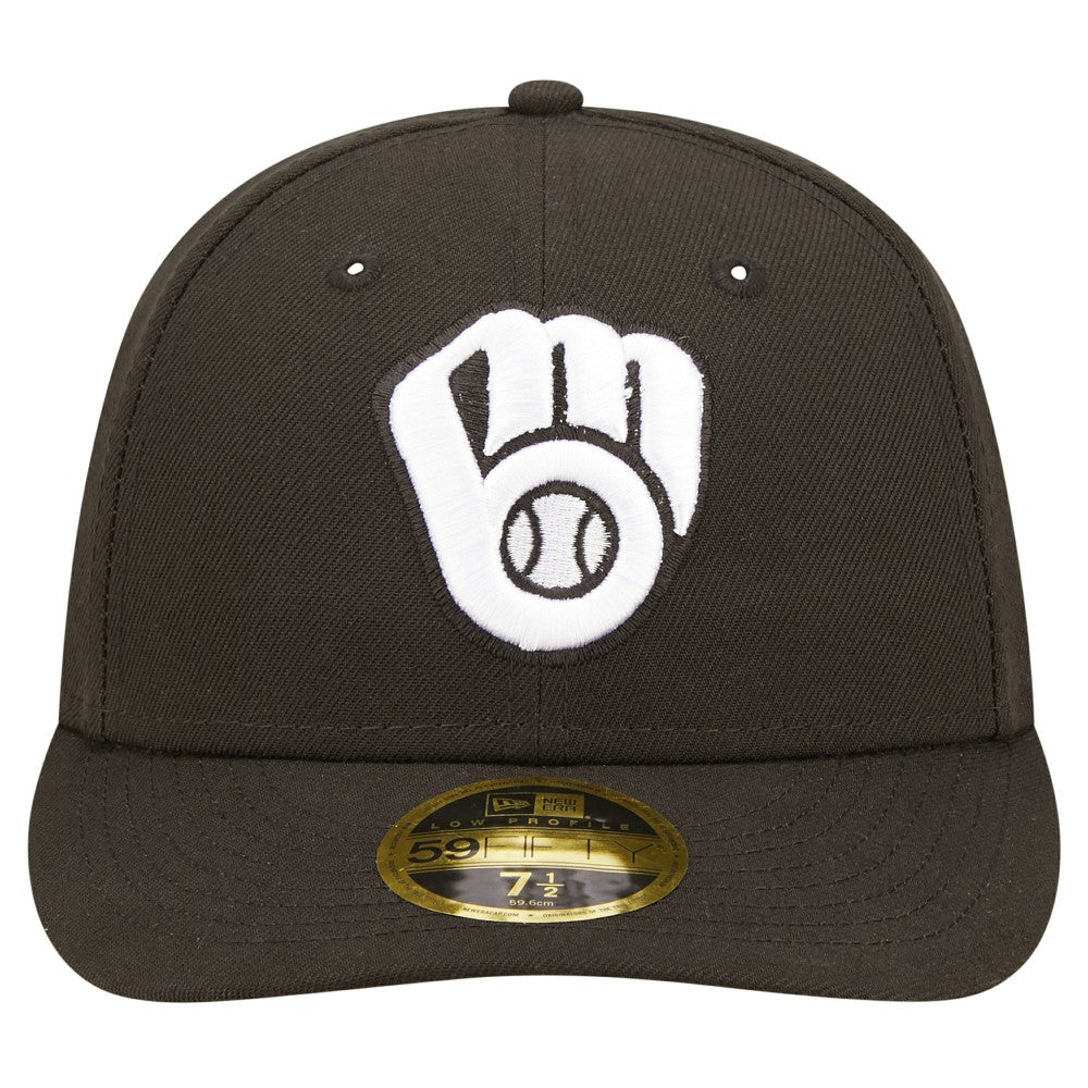 Milwaukee Brewers Low Profile 59FIFTY Fitted Hat - Black | New Era