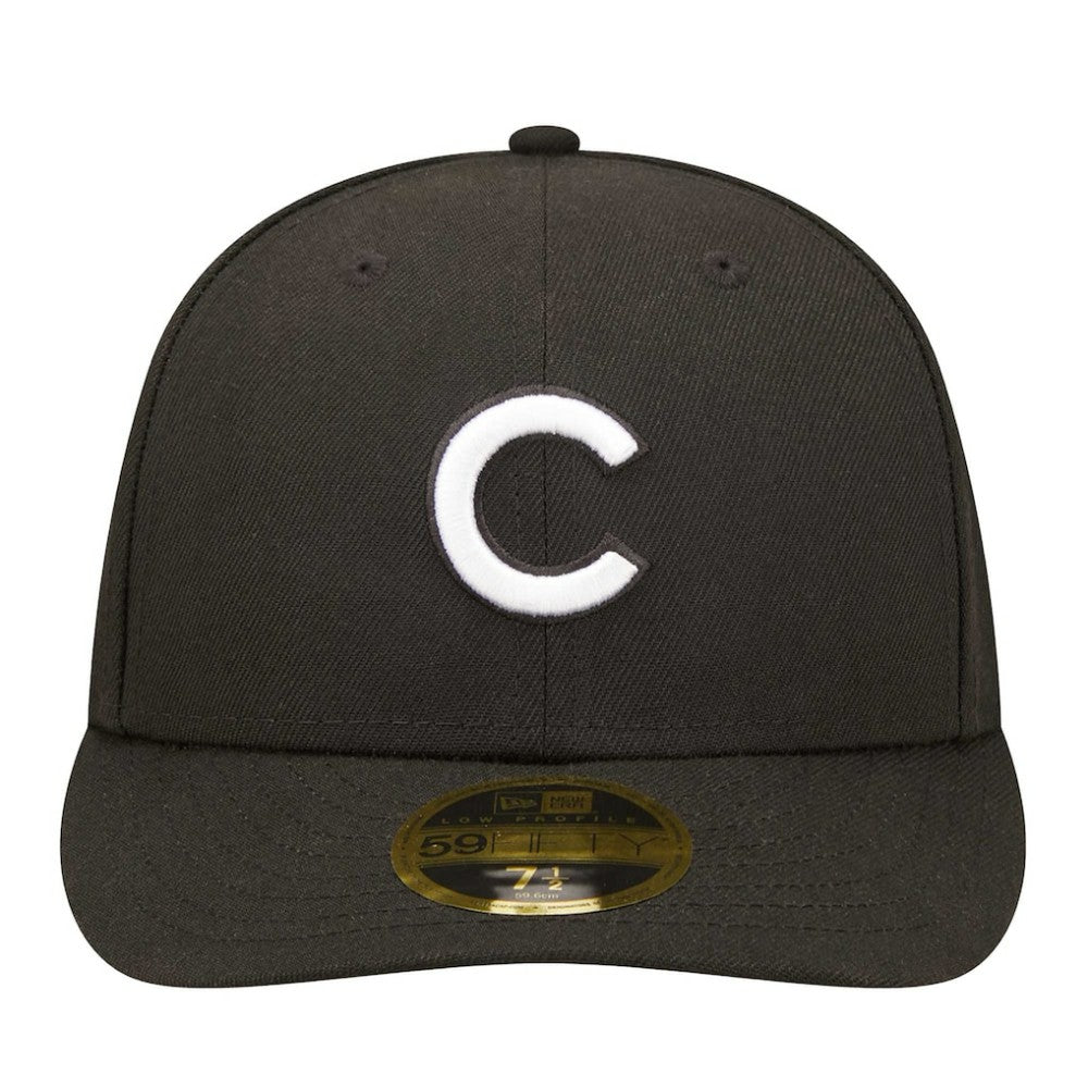 Chicago Cubs Low Profile 59FIFTY Fitted Hat - Black | New Era
