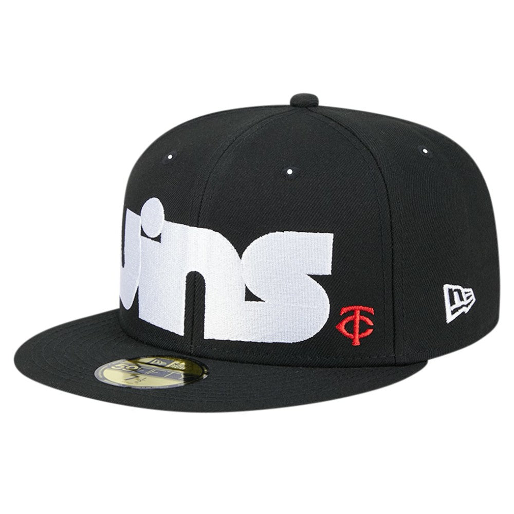 Minnesota Twins Checkered Undervisor 59FIFTY Fitted Hat - Black | New Era