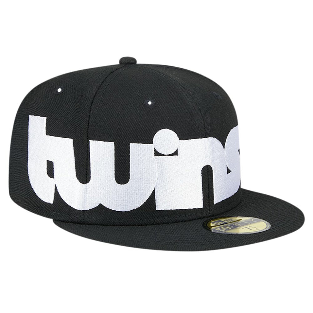 Minnesota Twins Checkered Undervisor 59FIFTY Fitted Hat - Black | New Era