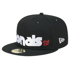 Washington Nationals Checkered Undervisor 59FIFTY Fitted Hat - Black | New Era