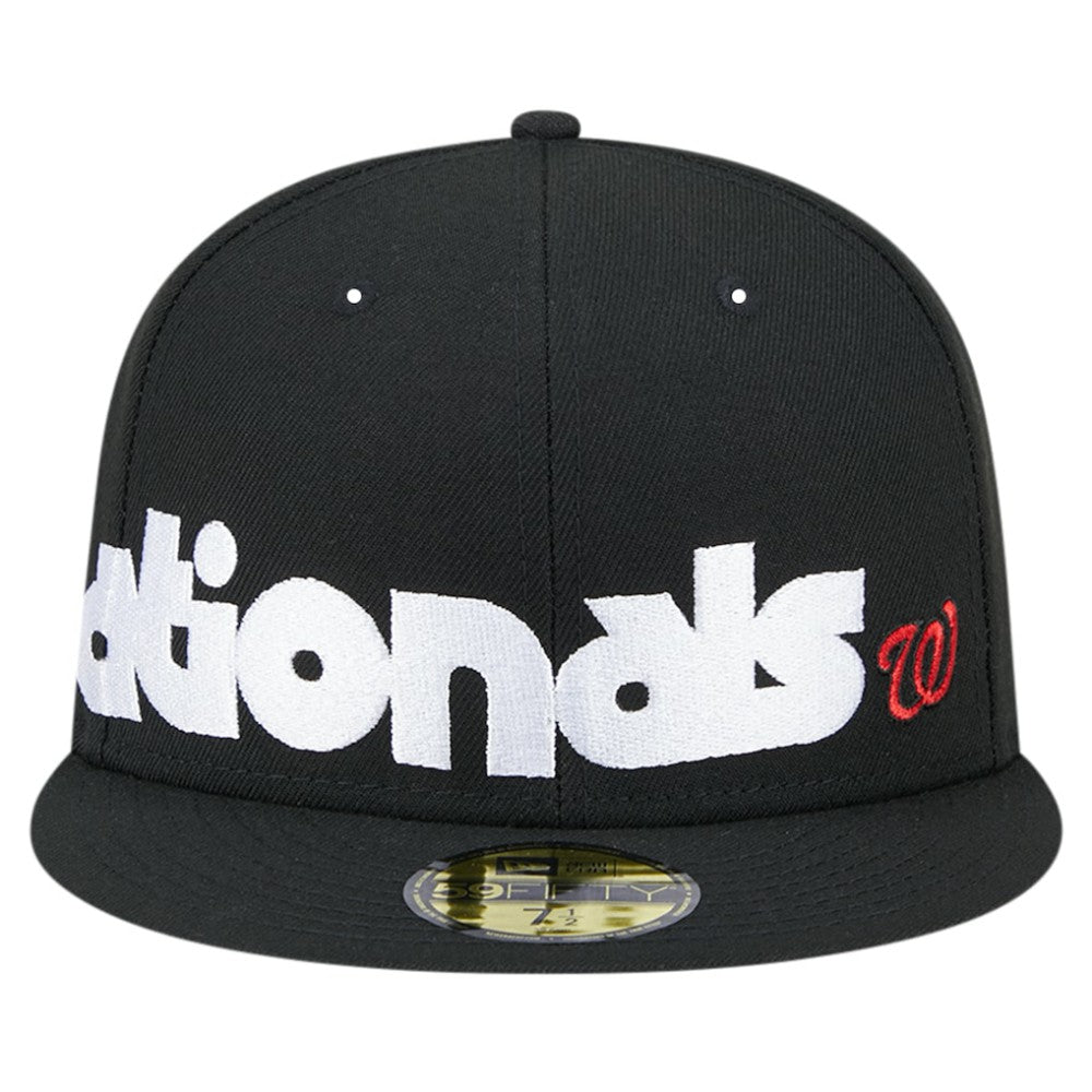 Washington Nationals Checkered Undervisor 59FIFTY Fitted Hat - Black | New Era