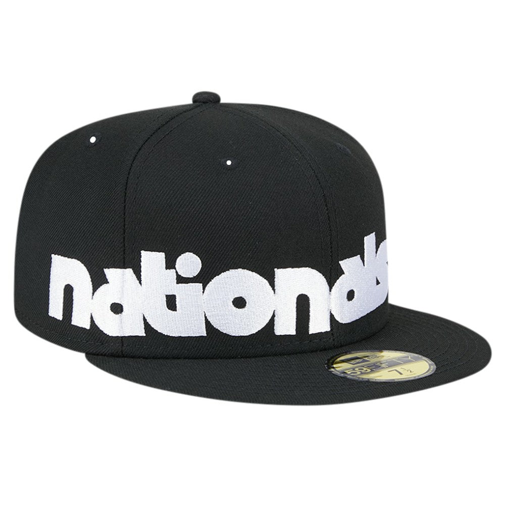 Washington Nationals Checkered Undervisor 59FIFTY Fitted Hat - Black | New Era