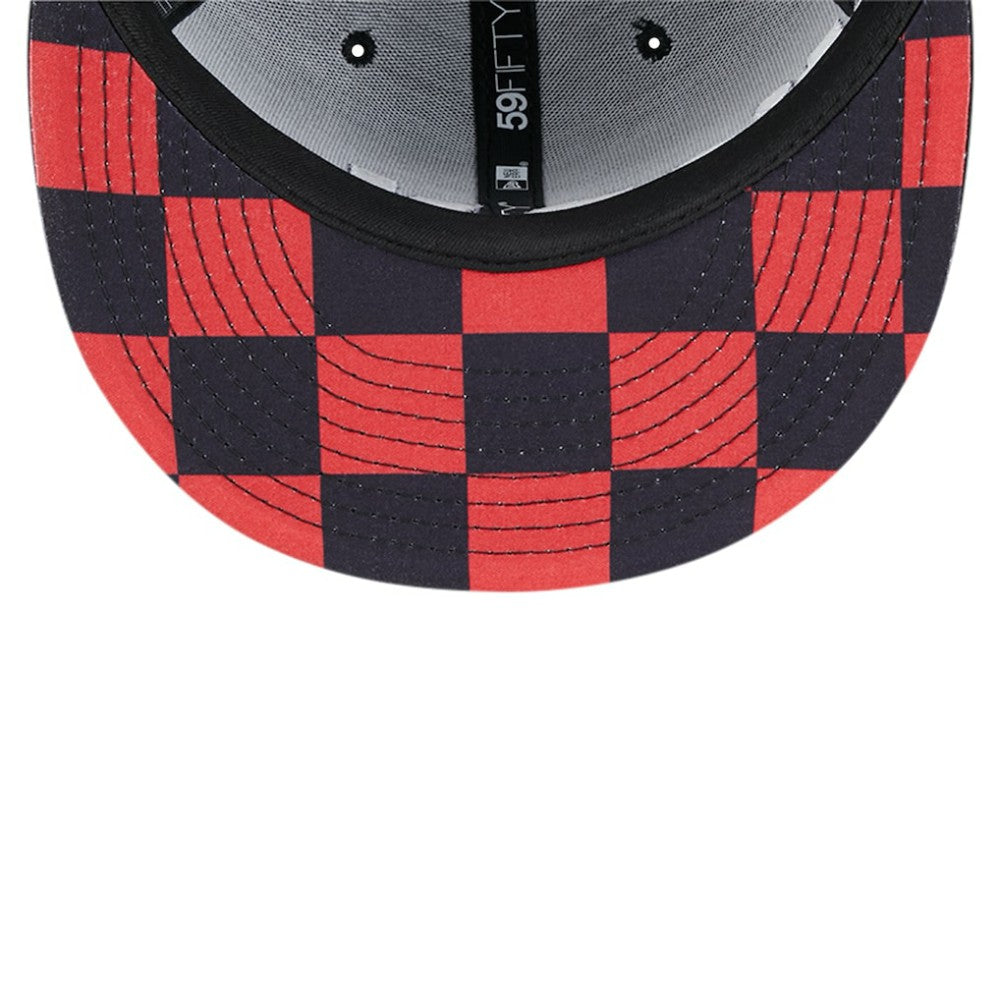 Washington Nationals Checkered Undervisor 59FIFTY Fitted Hat - Black | New Era