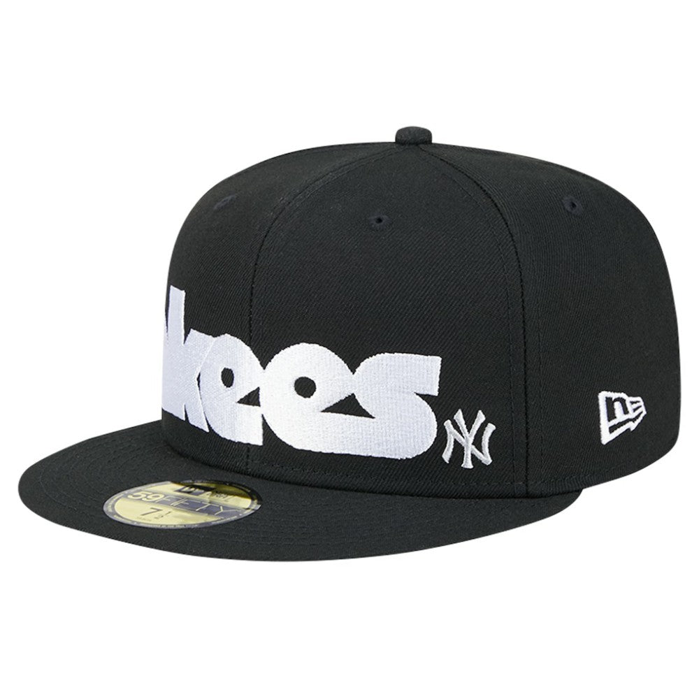 New York Yankees Checkered Undervisor 59FIFTY Fitted Hat - Black | New Era