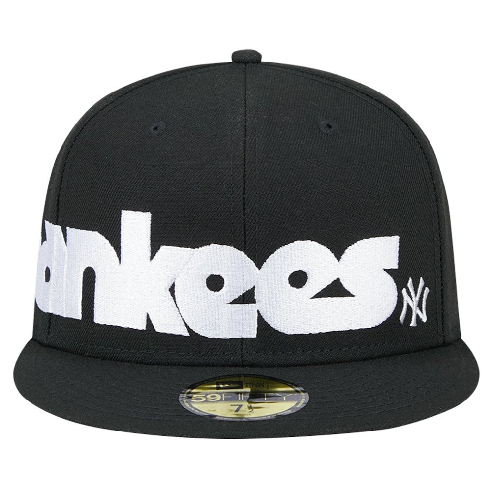 New York Yankees Checkered Undervisor 59FIFTY Fitted Hat - Black | New Era