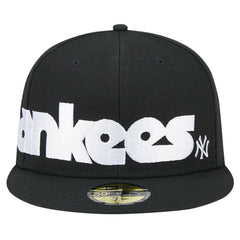 New York Yankees Checkered Undervisor 59FIFTY Fitted Hat - Black | New Era