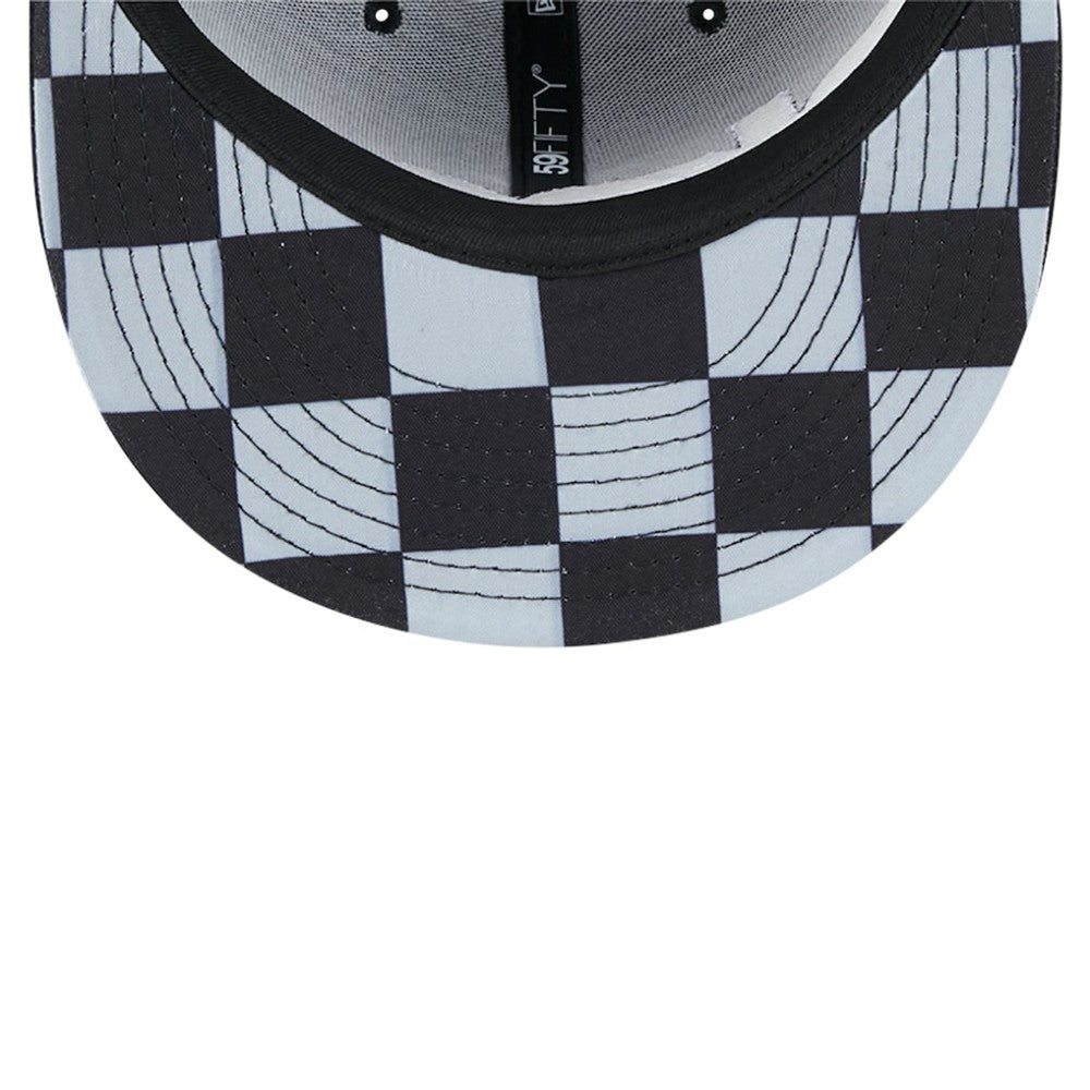 New York Yankees Checkered Undervisor 59FIFTY Fitted Hat - Black | New Era