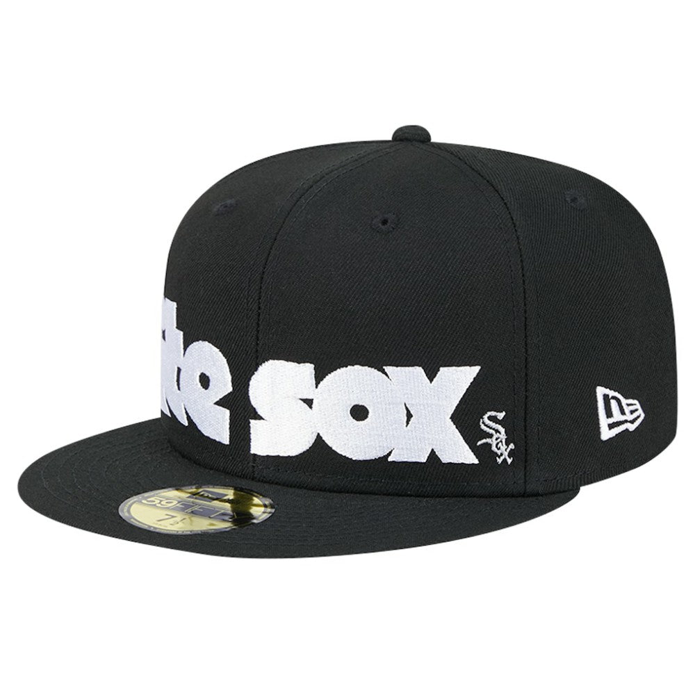 Chicago White Sox Checkered Undervisor 59FIFTY Fitted Hat - Black | New Era