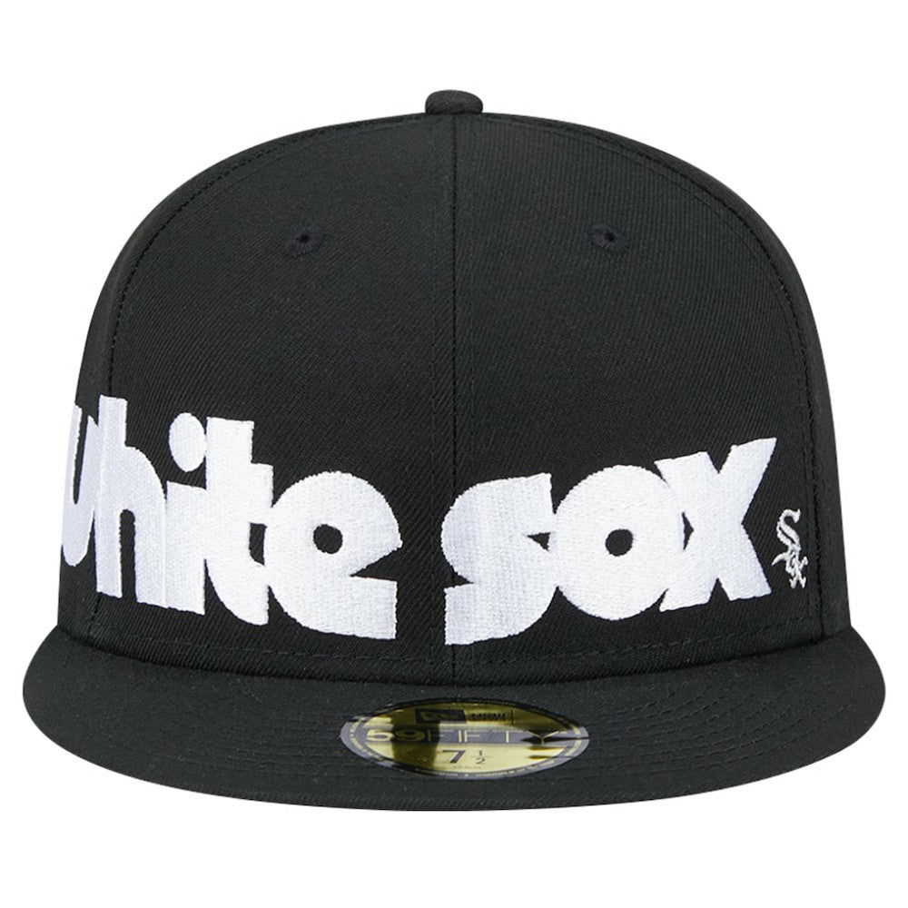 Chicago White Sox Checkered Undervisor 59FIFTY Fitted Hat - Black | New Era