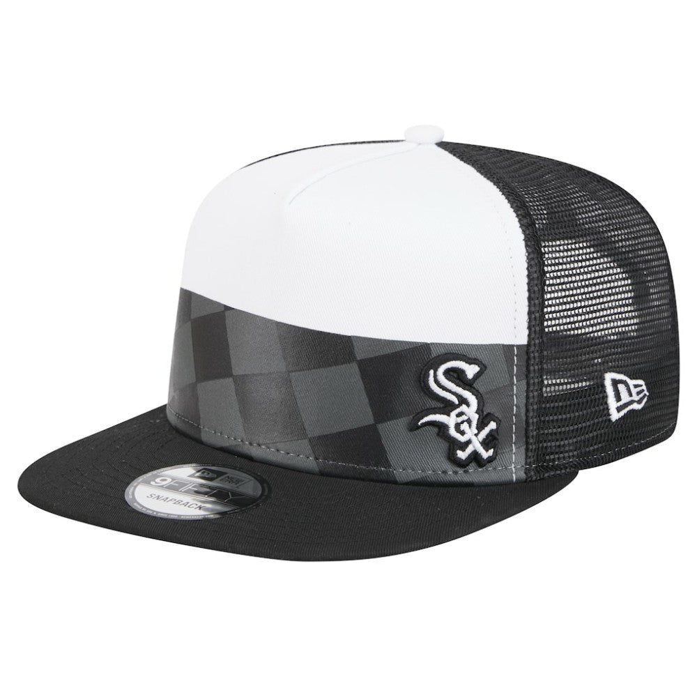 Chicago White Sox Checkmate Trucker 9FIFTY Snapback Hat - Black | New Era