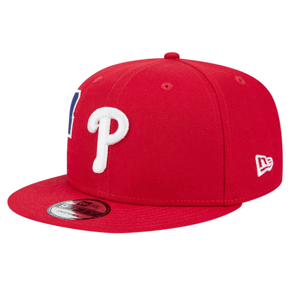 Philadelphia Phillies Logo Strike 9FIFTY Snapback Hat - Red | New Era