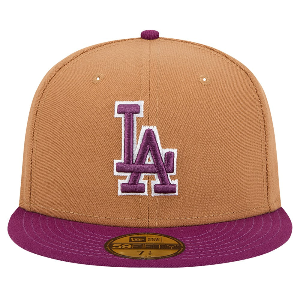 Los Angeles Dodgers Two-Tone Color Pack 59FIFTY Fitted Hat - Brown/Purple | New Era