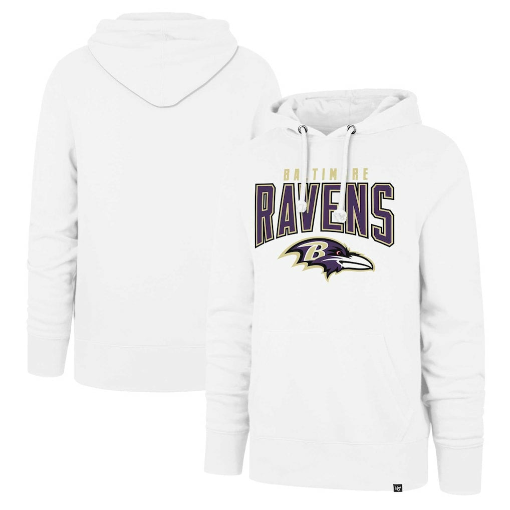 Baltimore Ravens '47 Elements Arch Headline Pullover Hoodie - White cheap
