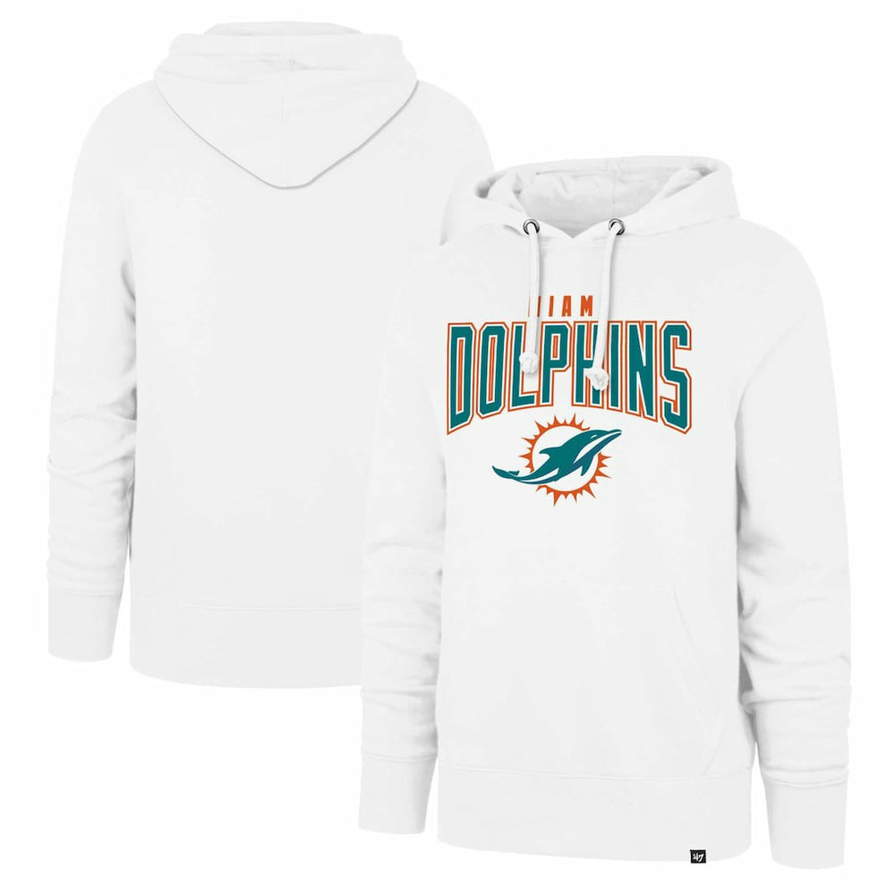 Miami Dolphins '47 Elements Arch Headline Pullover Hoodie - White cheap