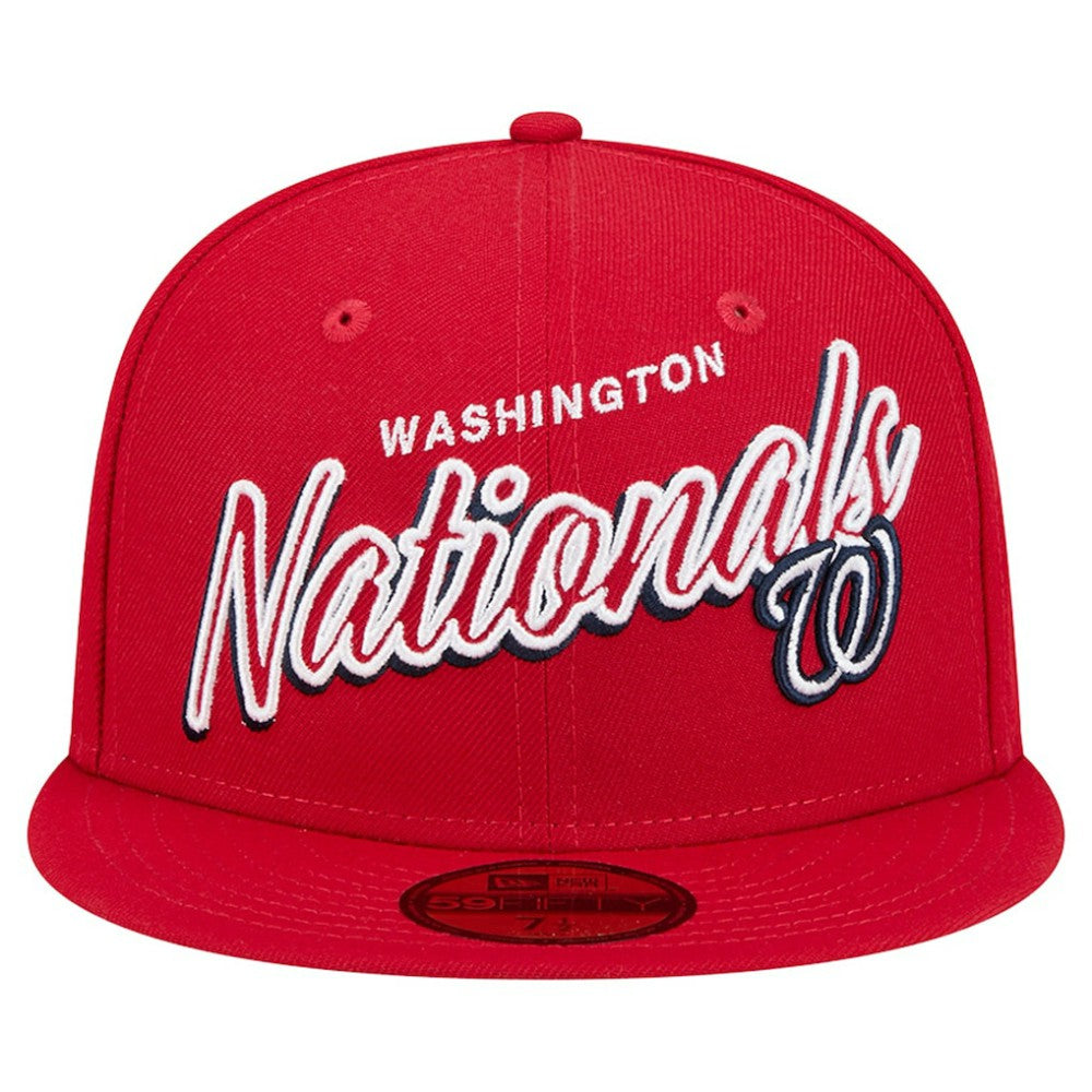 Washington Nationals Script Sided 59FIFTY Fitted Hat - Red | New Era