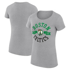 Boston Celtics G-III 4Her by Carl Banks Women's Super-Slim Fit Lightweight Large City Logo T-Shirt - Heather Gray outlet