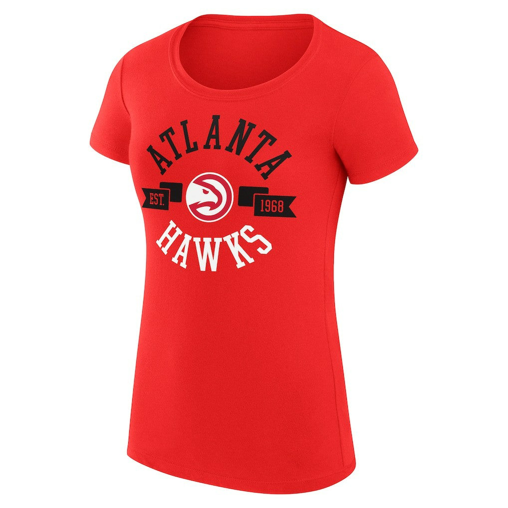 Atlanta Hawks G-III 4Her by Carl Banks Women's Super-Slim Fit Lightweight Large City Logo T-Shirt - Red shop