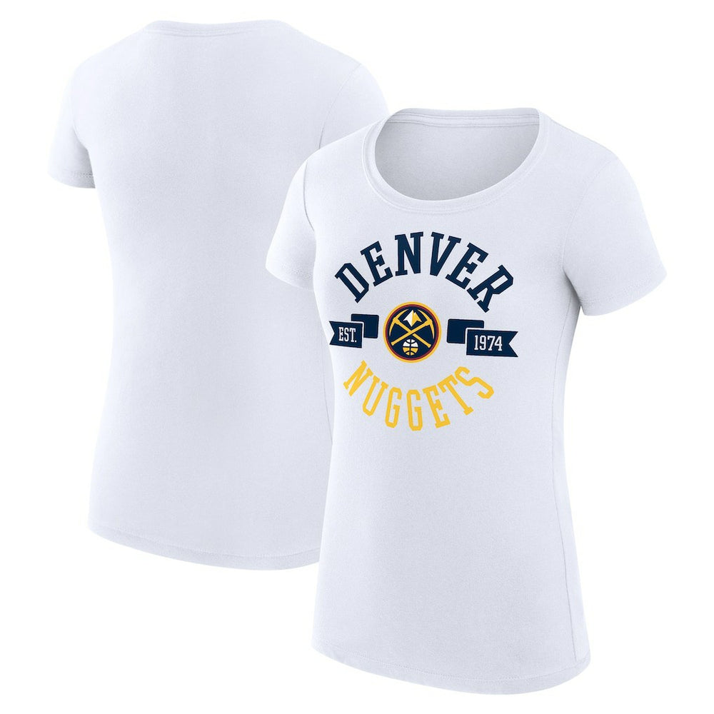 Denver Nuggets G-III 4Her by Carl Banks Women's Super-Slim Fit Lightweight Large City Logo T-Shirt sale - White shop