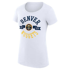 Denver Nuggets G-III 4Her by Carl Banks Women's Super-Slim Fit Lightweight Large City Logo T-Shirt sale - White shop