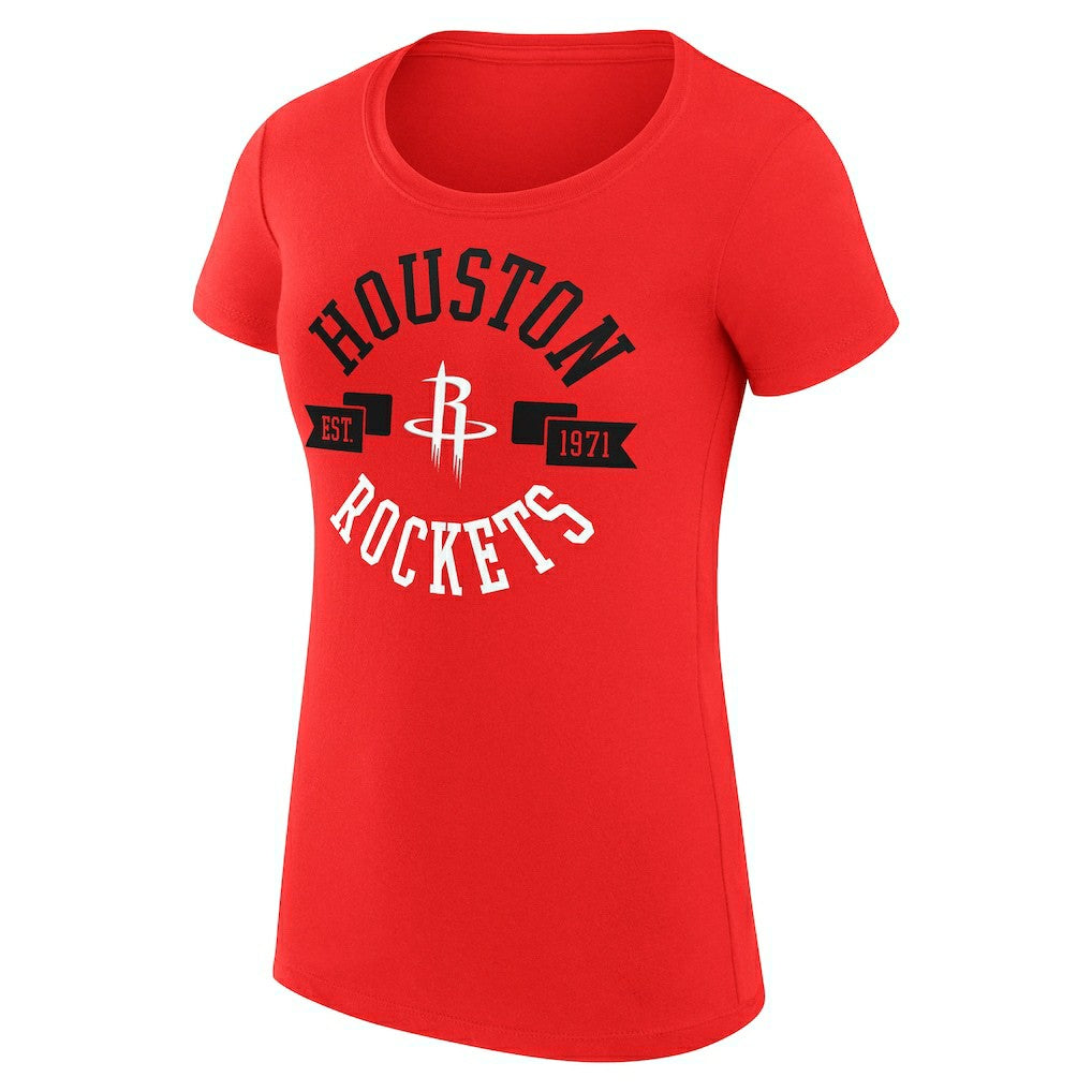 Houston Rockets G-III 4Her by Carl Banks Women's Super-Slim Fit Lightweight Large City Logo T-Shirt - Red outlet