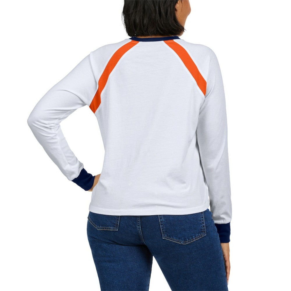 Houston Astros WEAR by Erin Andrews Women's Raglan Long Sleeve T-Shirt - White