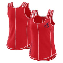Atlanta Braves WEAR by Erin Andrews Women's Contrast Stitch Tank Top - Red