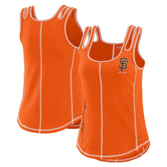San Francisco Giants WEAR by Erin Andrews Women's Contrast Stitch Tank Top - Orange