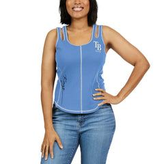 Tampa Bay Rays WEAR by Erin Andrews Women's Contrast Stitch Tank Top - Light Blue