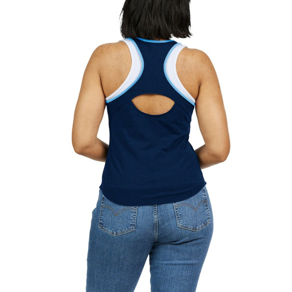 Tampa Bay Rays WEAR by Erin Andrews Women's Colorblock Racerback Tank Top - Navy