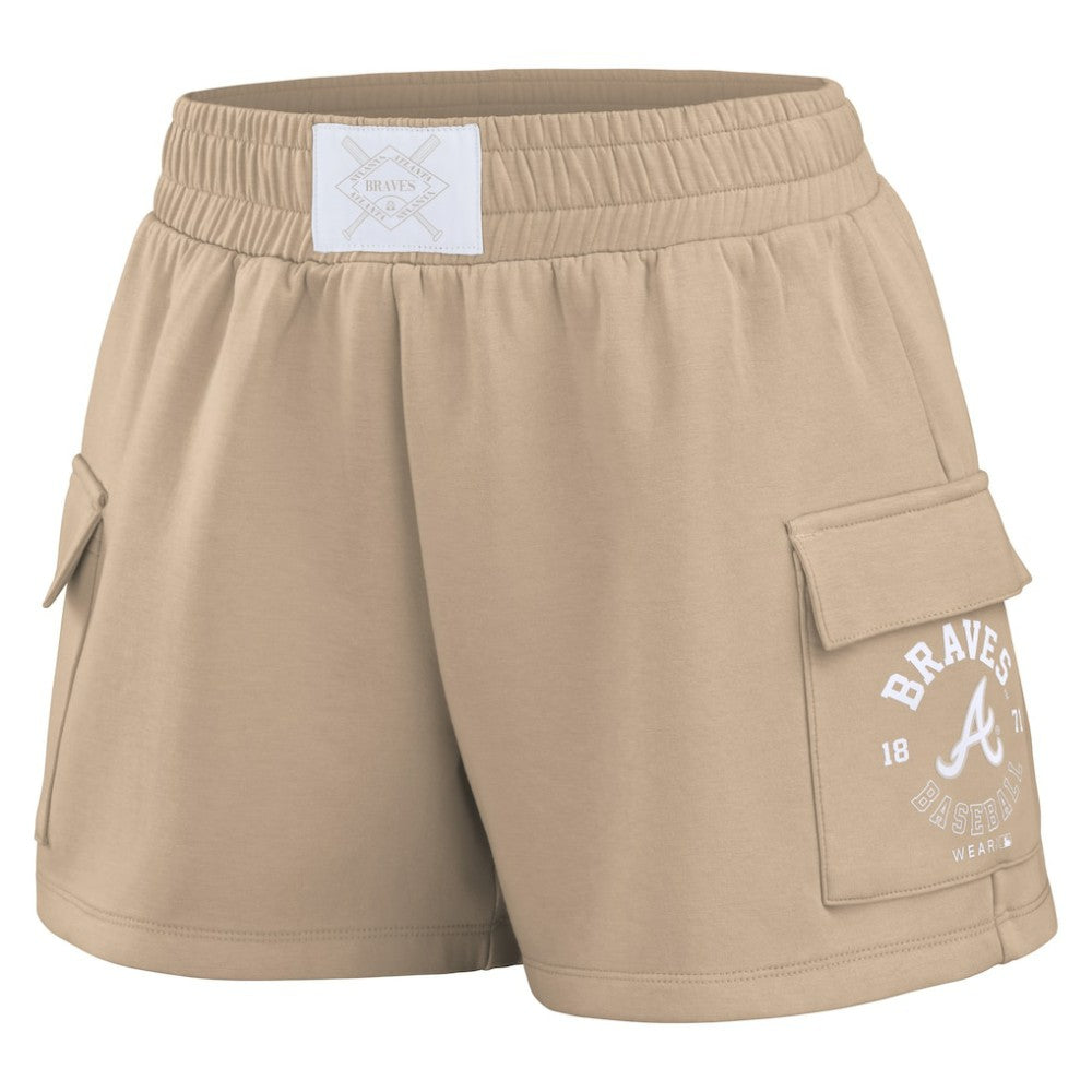 Atlanta Braves WEAR by Erin Andrews Women's Shorts - Tan