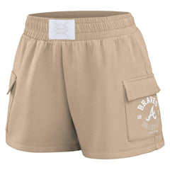 Atlanta Braves WEAR by Erin Andrews Women's Shorts - Tan