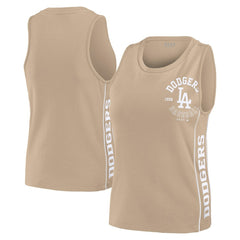 Los Angeles Dodgers WEAR by Erin Andrews Women's Tonal Tank Top - Tan