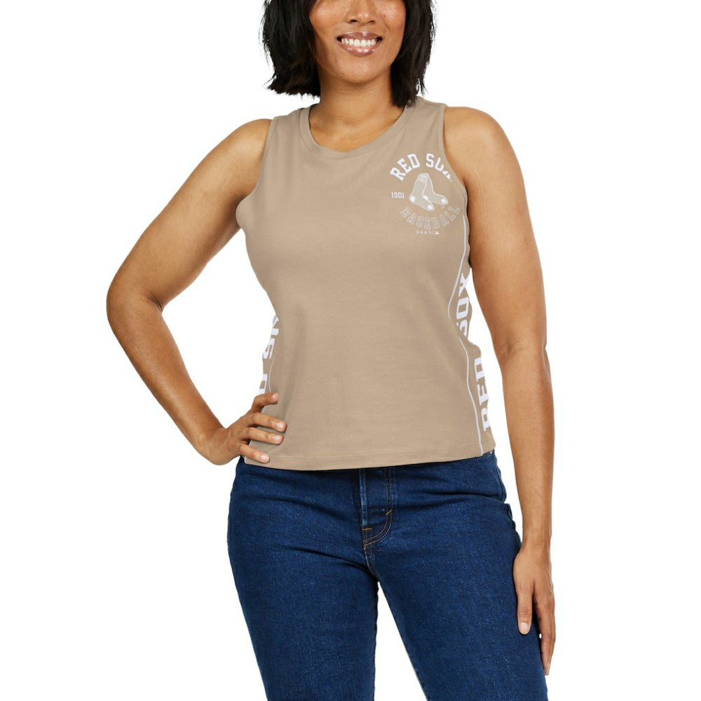 Boston Red Sox WEAR by Erin Andrews Women's Tonal Tank Top - Tan
