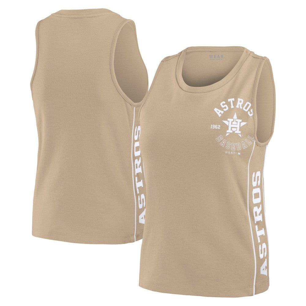Houston Astros WEAR by Erin Andrews Women's Tonal Tank Top - Tan