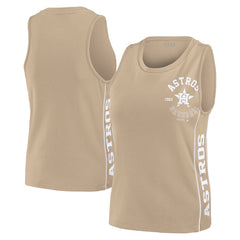 Houston Astros WEAR by Erin Andrews Women's Tonal Tank Top - Tan
