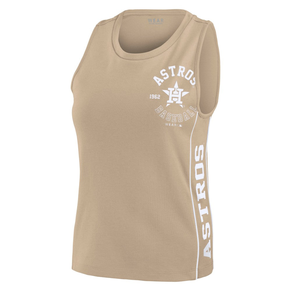 Houston Astros WEAR by Erin Andrews Women's Tonal Tank Top - Tan