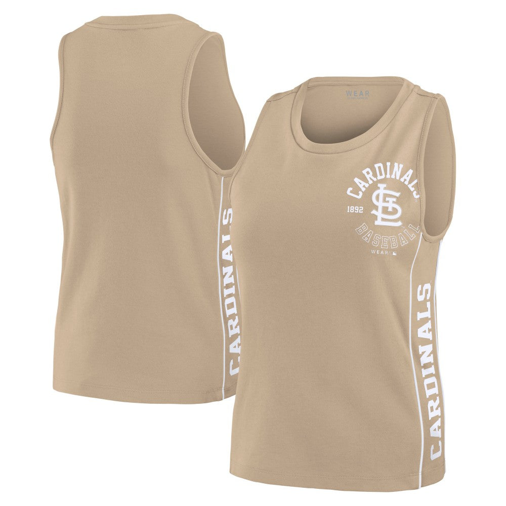 St. Louis Cardinals WEAR by Erin Andrews Women's Tonal Tank Top - Tan