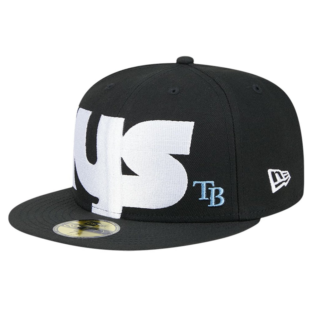 Tampa Bay Rays Checkered Undervisor 59FIFTY Fitted Hat - Black | New Era