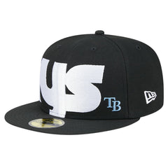 Tampa Bay Rays Checkered Undervisor 59FIFTY Fitted Hat - Black | New Era