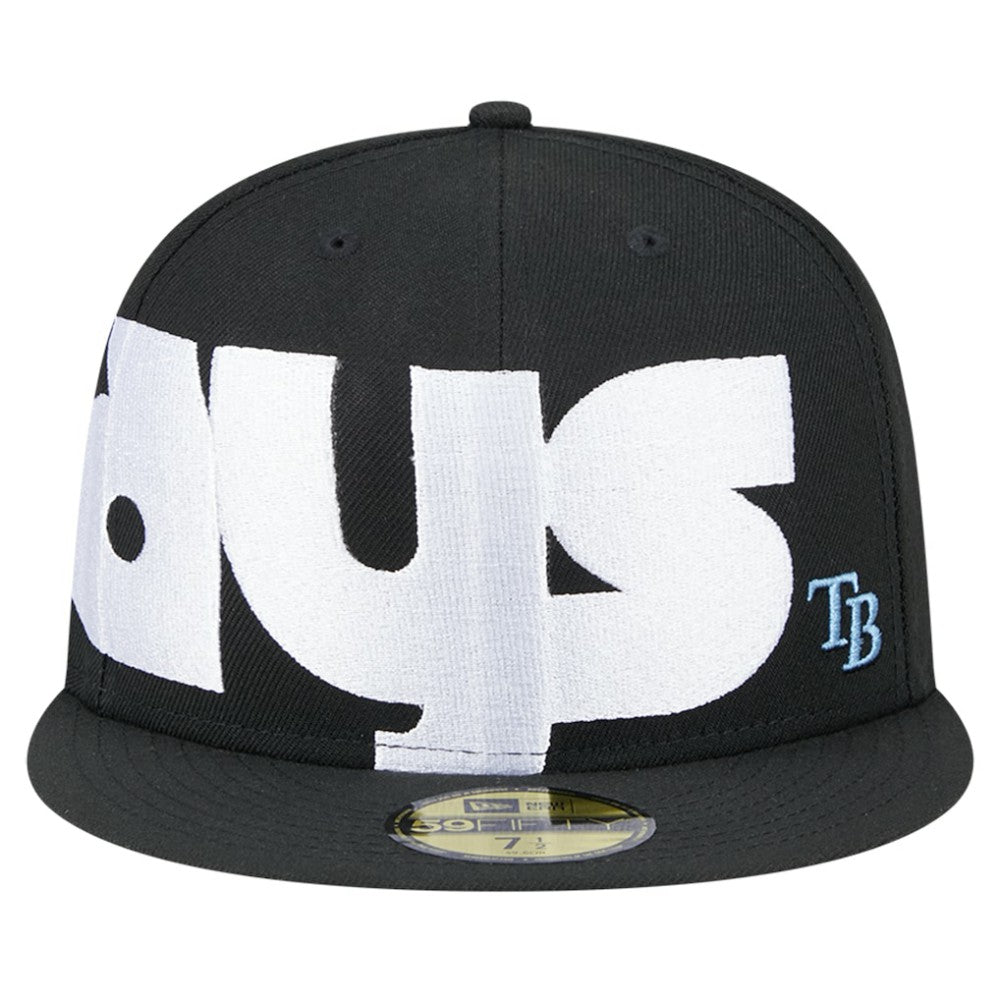 Tampa Bay Rays Checkered Undervisor 59FIFTY Fitted Hat - Black | New Era