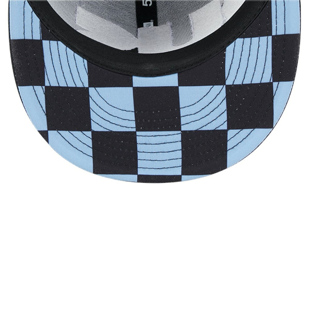 Tampa Bay Rays Checkered Undervisor 59FIFTY Fitted Hat - Black | New Era