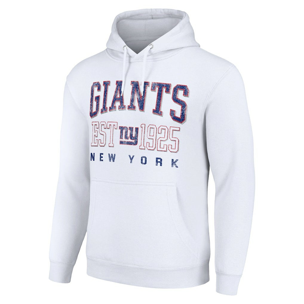 New York Giants Starter Unisex Throwback Logo Pullover Hoodie - White outlet